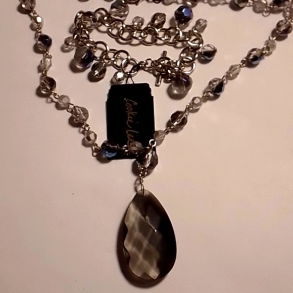 Cookie Lee NWT Faceted Glass Necklace and Bracelet - Picture 2 of 5